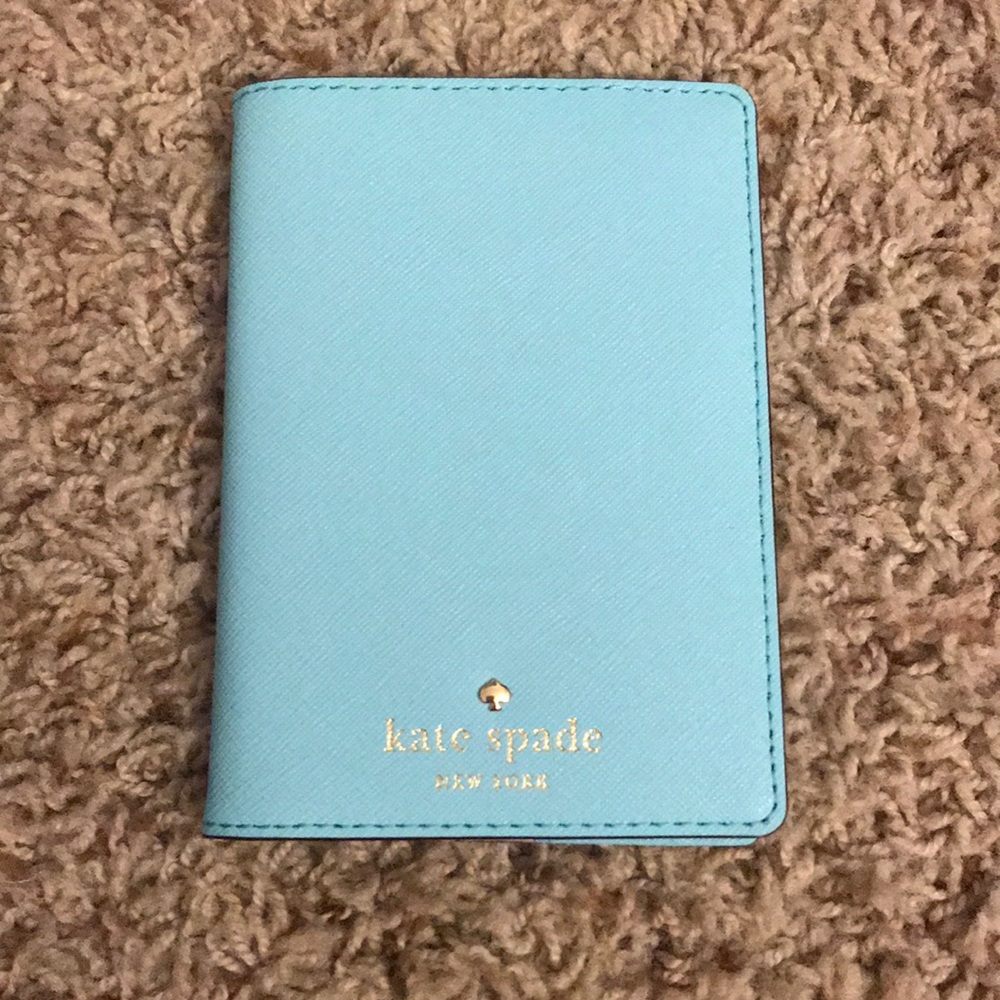 Late Spade passport holder, turquoise blue